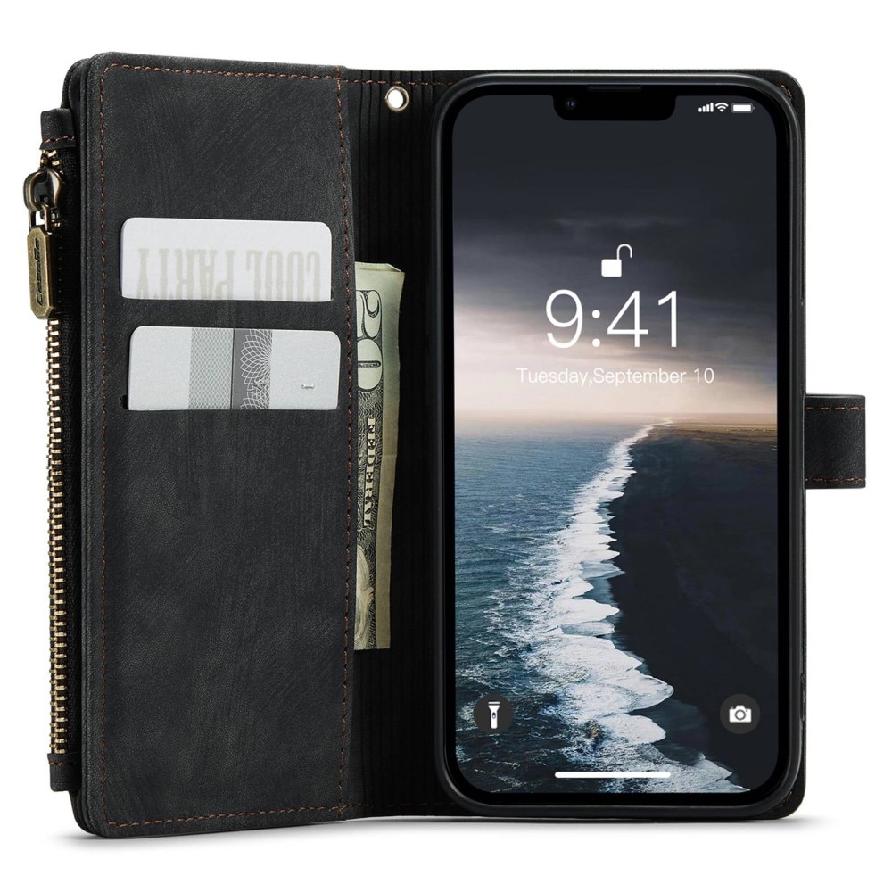 Zipper Wallet iPhone 14 svart