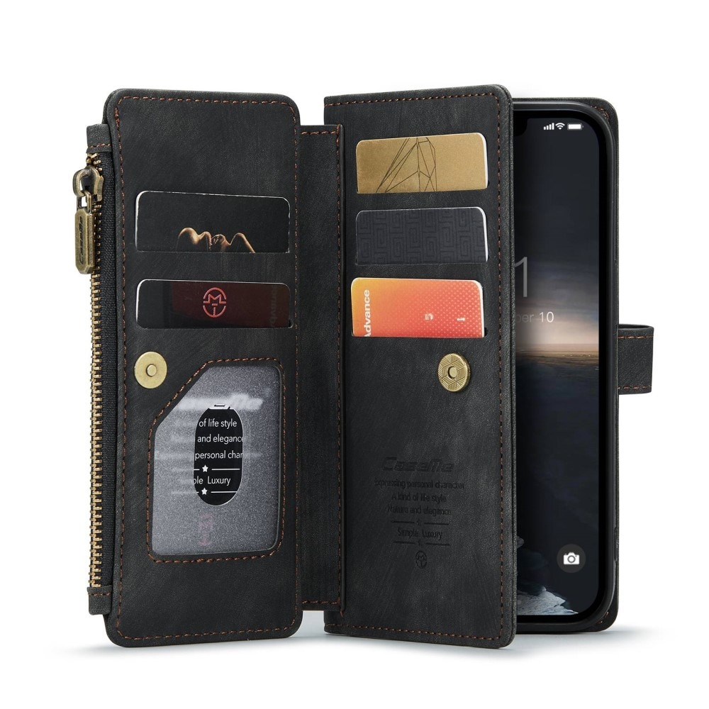 Zipper Wallet iPhone 14 svart