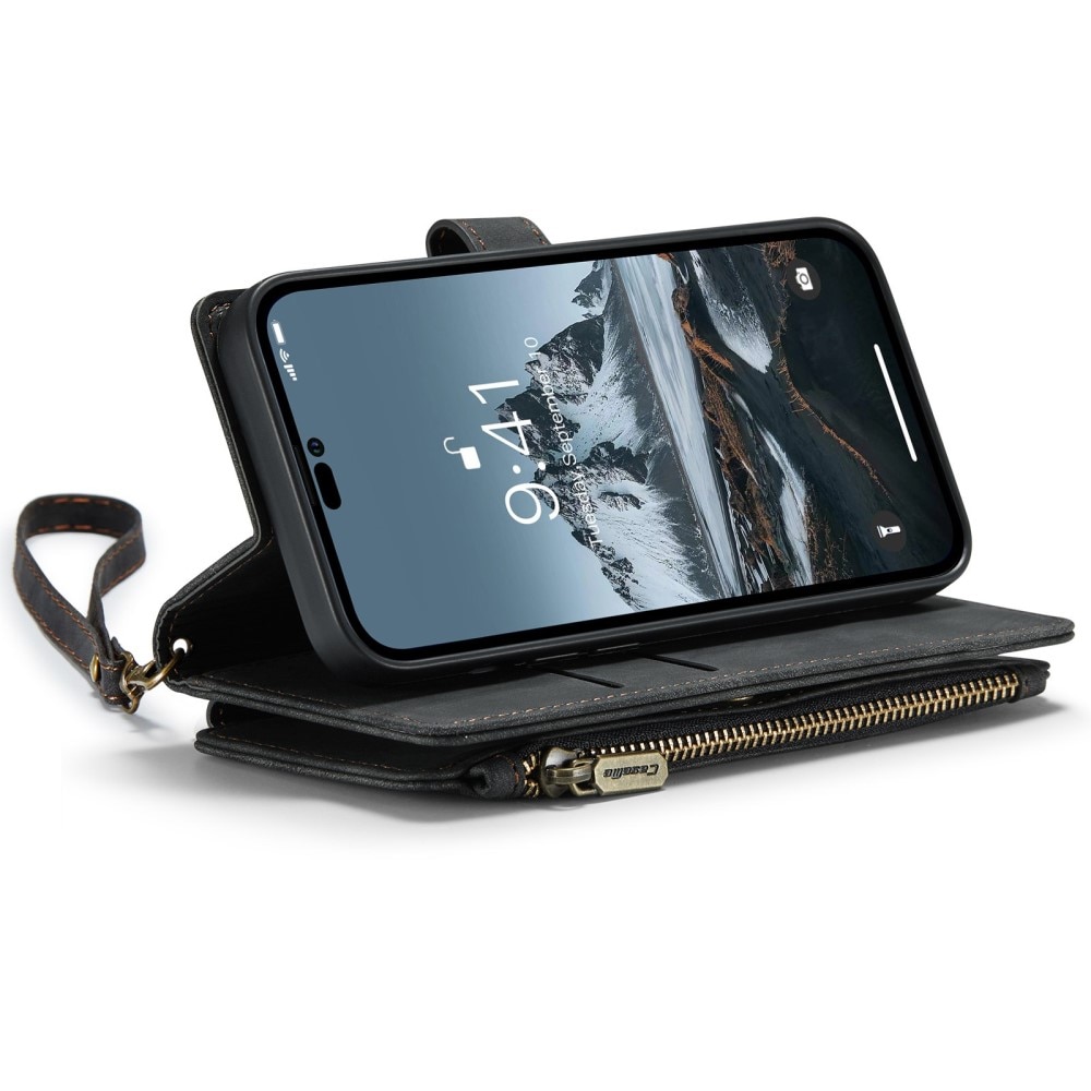 Zipper Wallet iPhone 14 Pro Svart