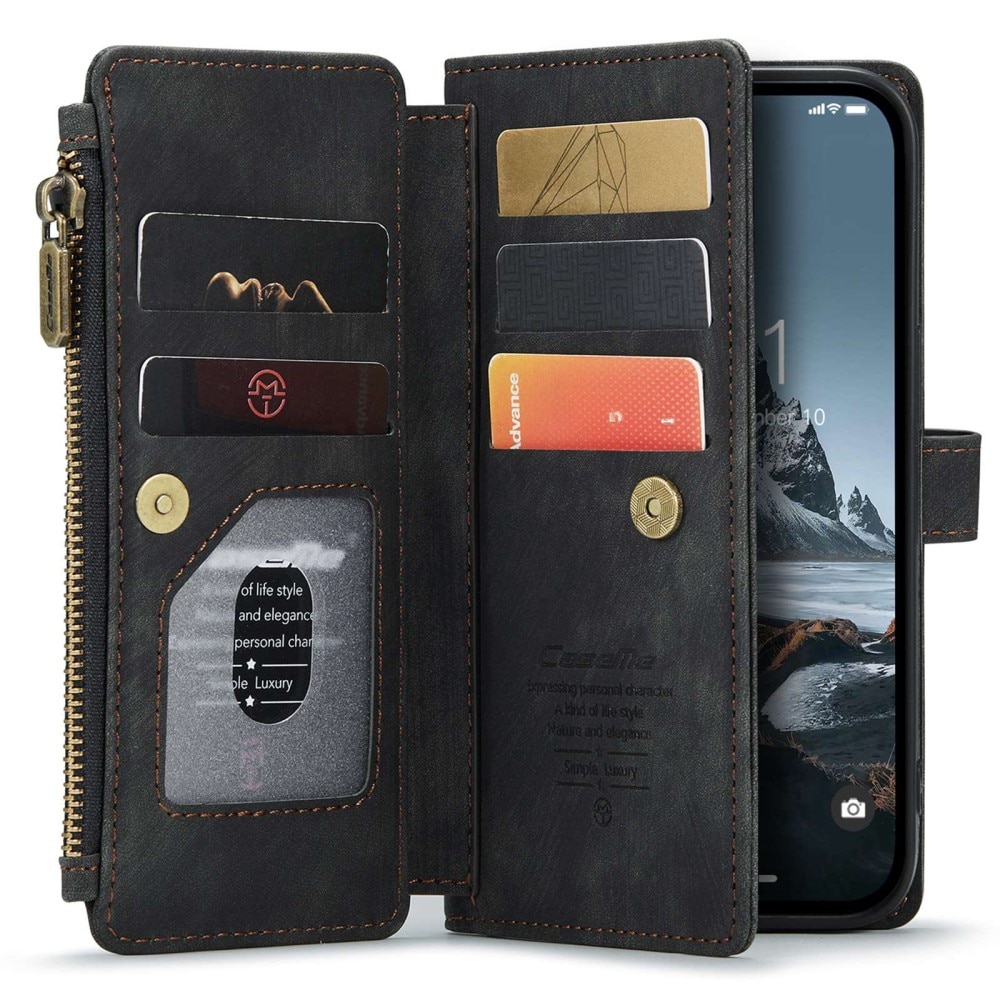 Zipper Wallet iPhone 14 Pro Svart