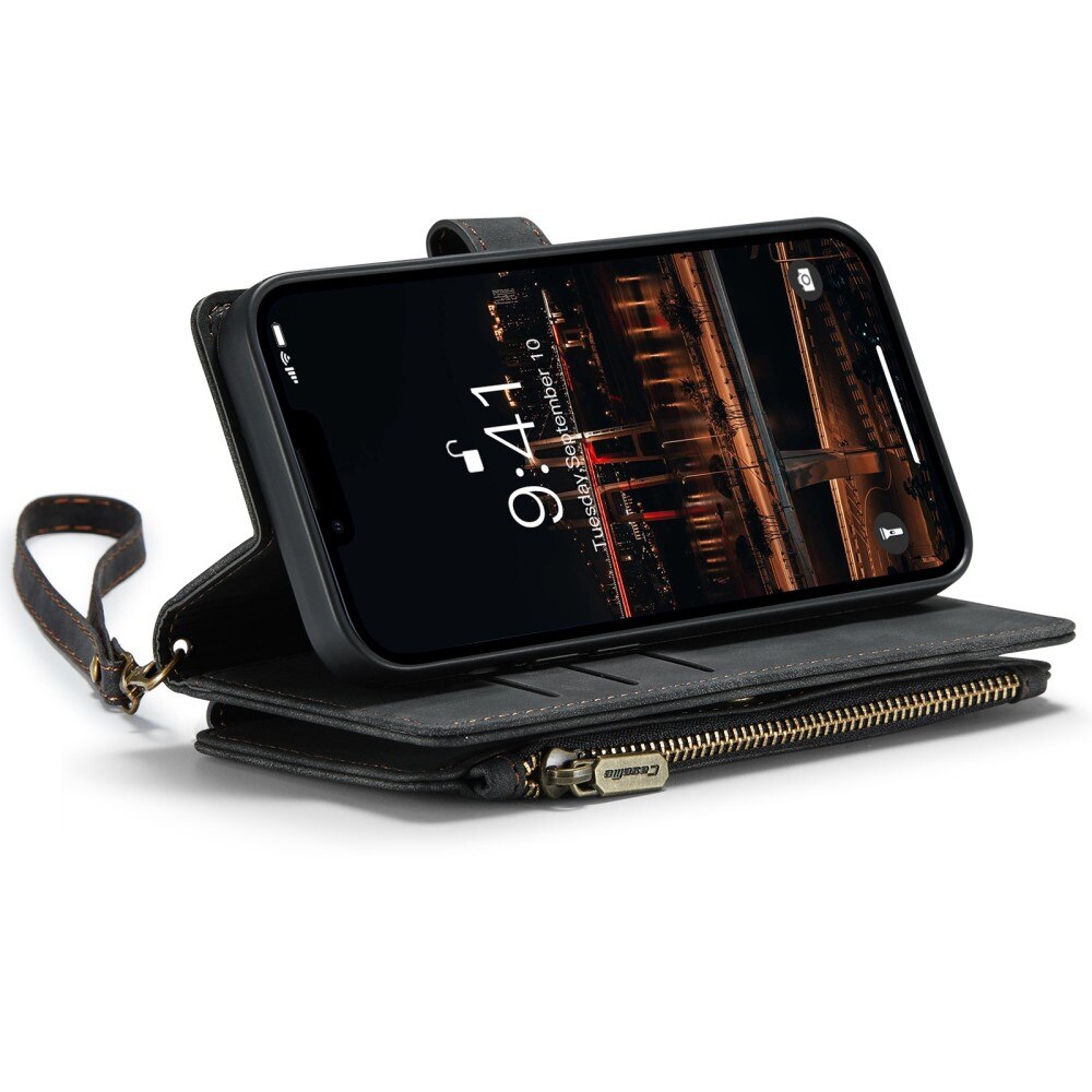 Zipper Wallet Apple iPhone 14 Plus Svart