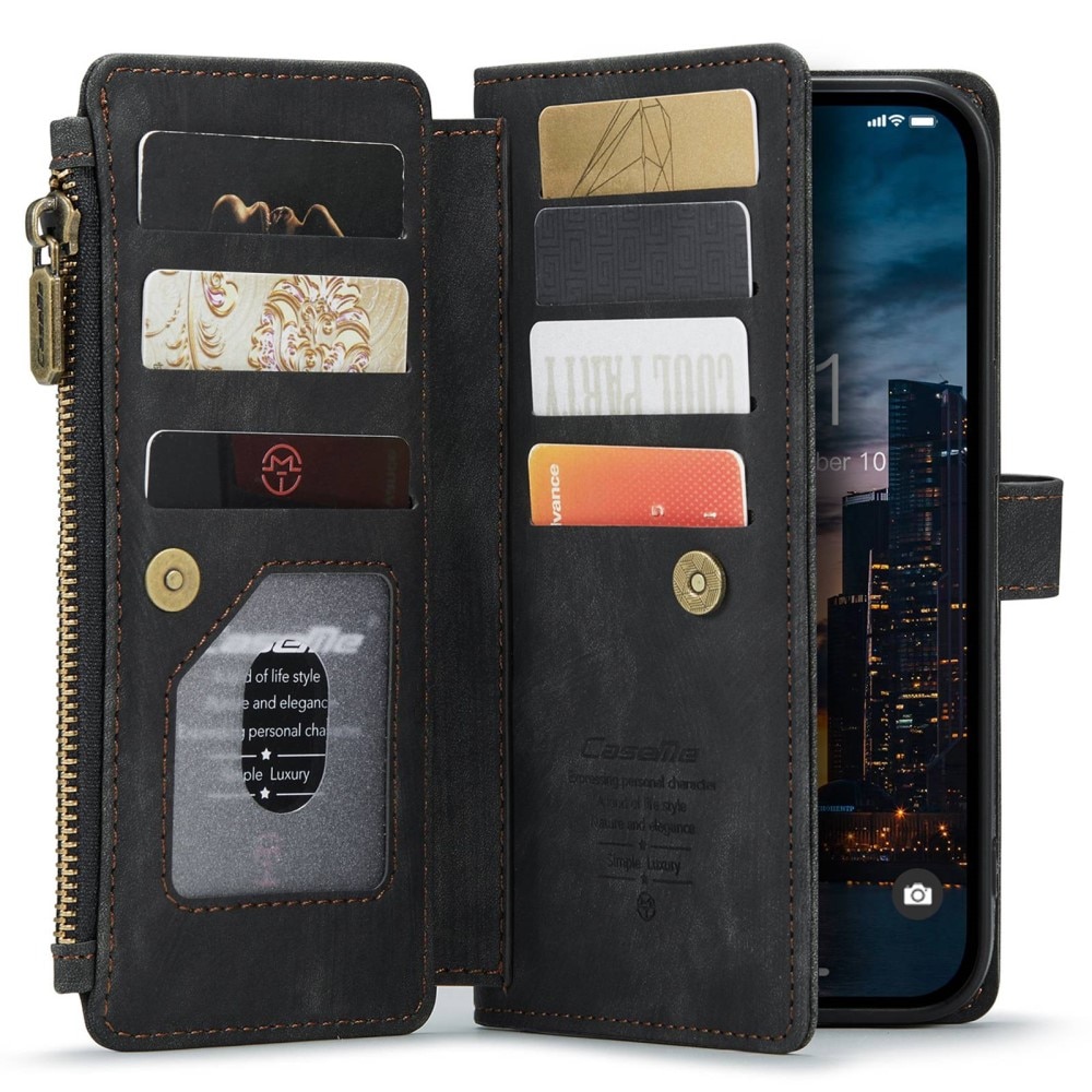 Zipper Wallet iPhone 14 Pro Max svart