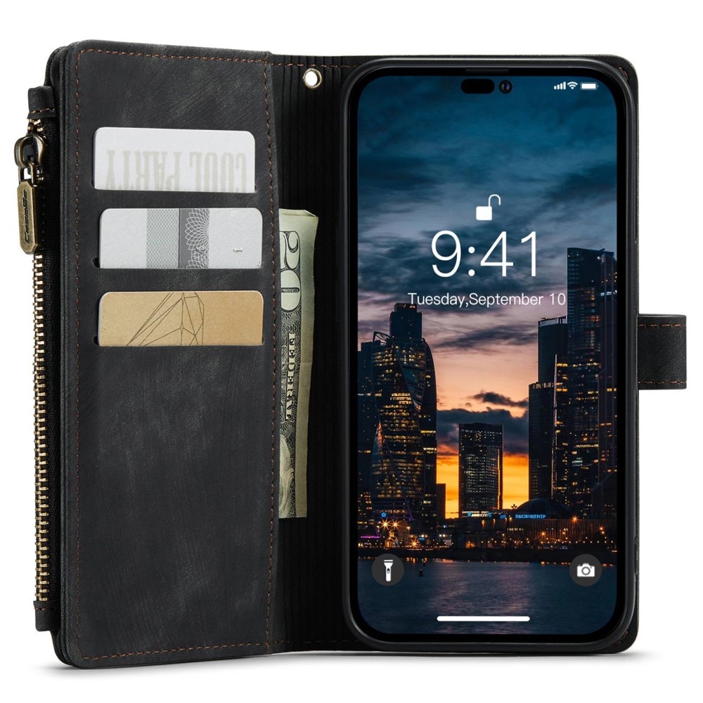 Zipper Wallet iPhone 14 Pro Max svart