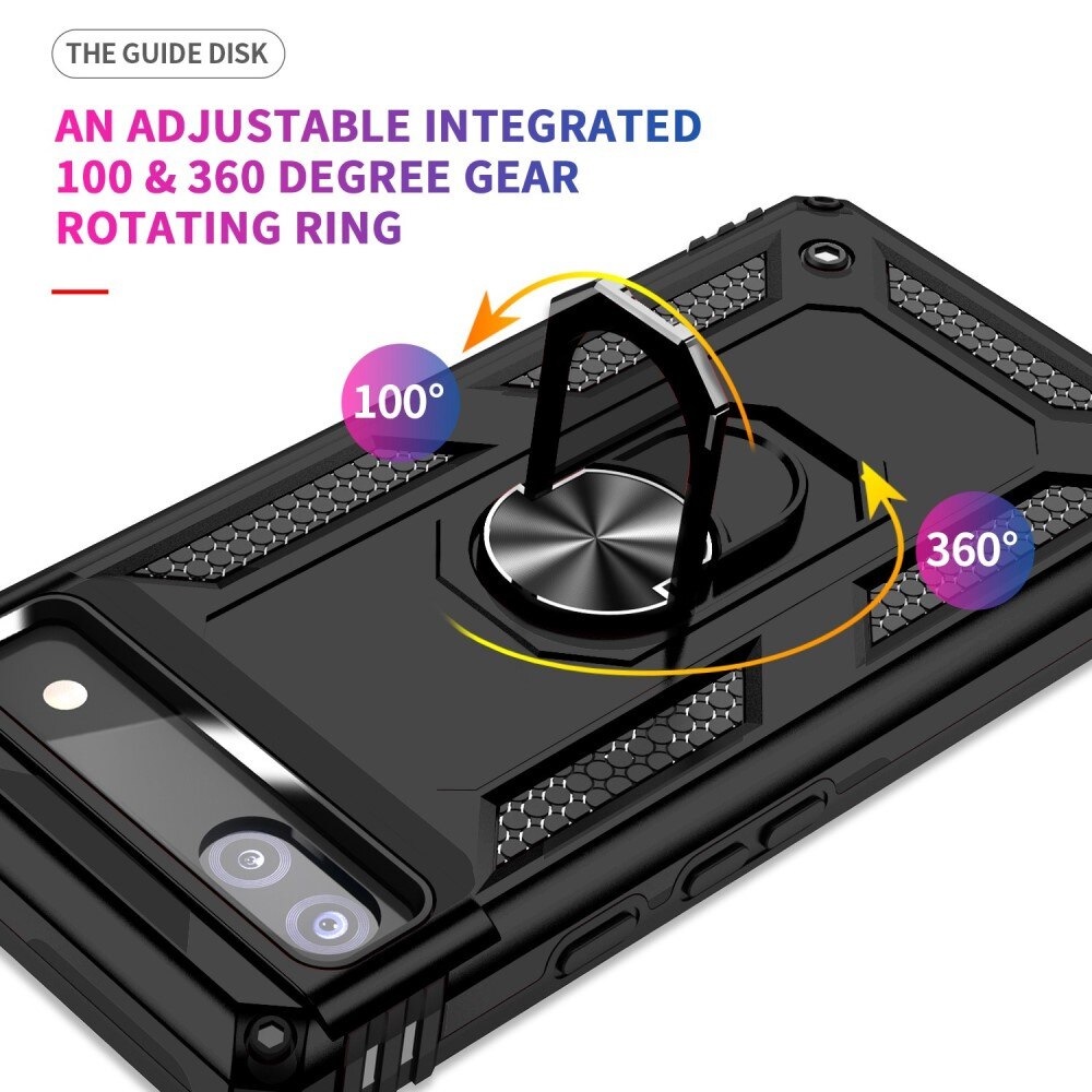 Hybriddeksel Tech Ring Google Pixel 6a svart