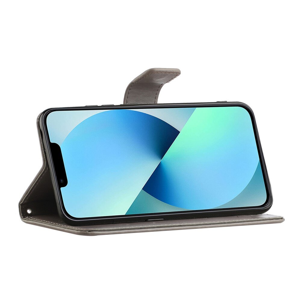 Lærveske Sommerfugler iPhone 14 Pro Grå