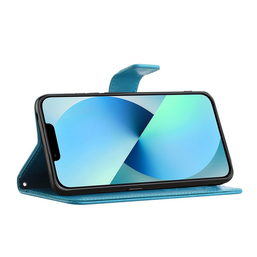Lærveske Sommerfugler Apple iPhone 14 Plus Blå