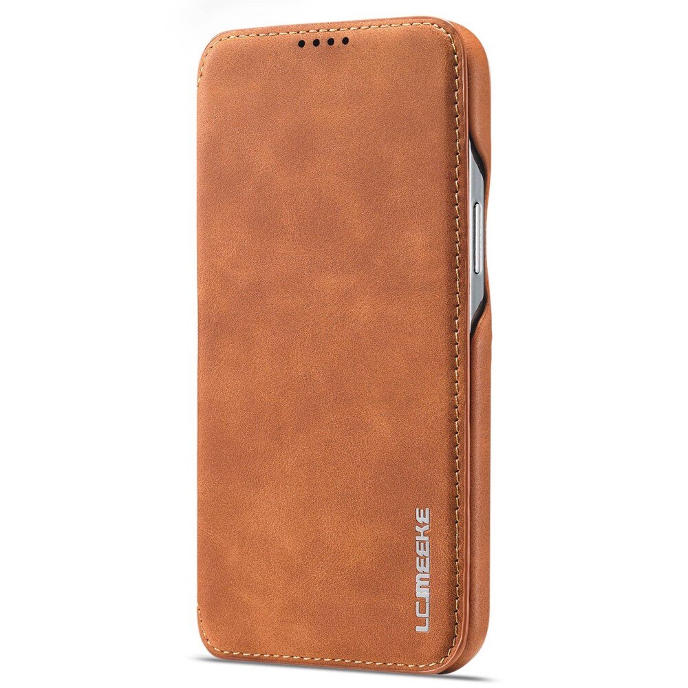 Slim Lommebokdeksel iPhone 14 Pro Max cognac