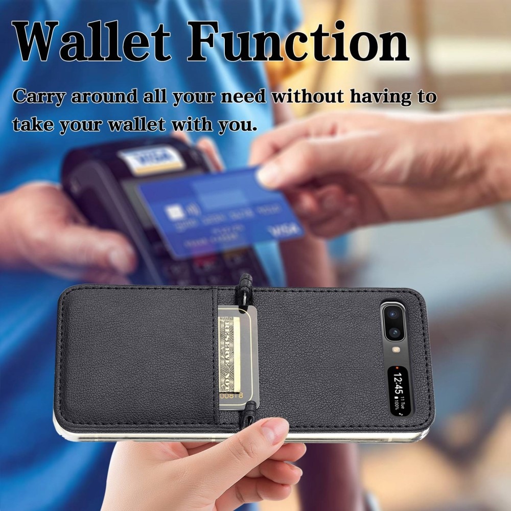 Slim Card Wallet Samsung Galaxy Z Flip svart