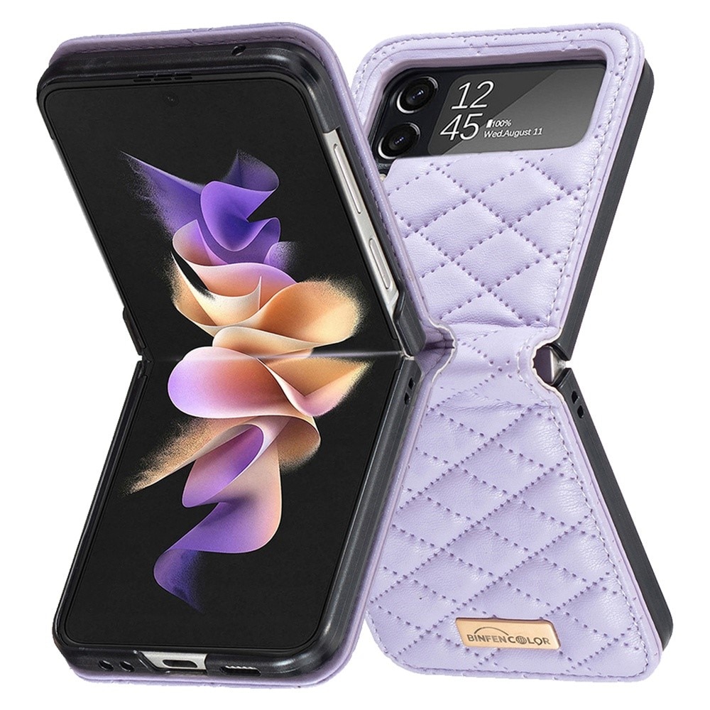 Deksel Samsung Galaxy Z Flip 4 Quilted lilla