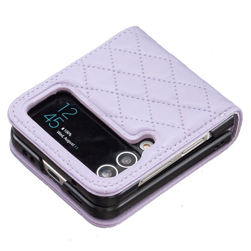 Deksel Samsung Galaxy Z Flip 4 Quilted lilla