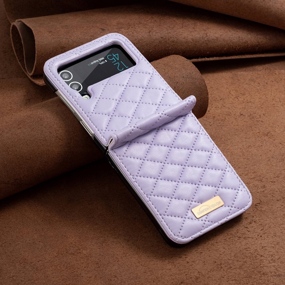 Deksel Samsung Galaxy Z Flip 4 Quilted lilla