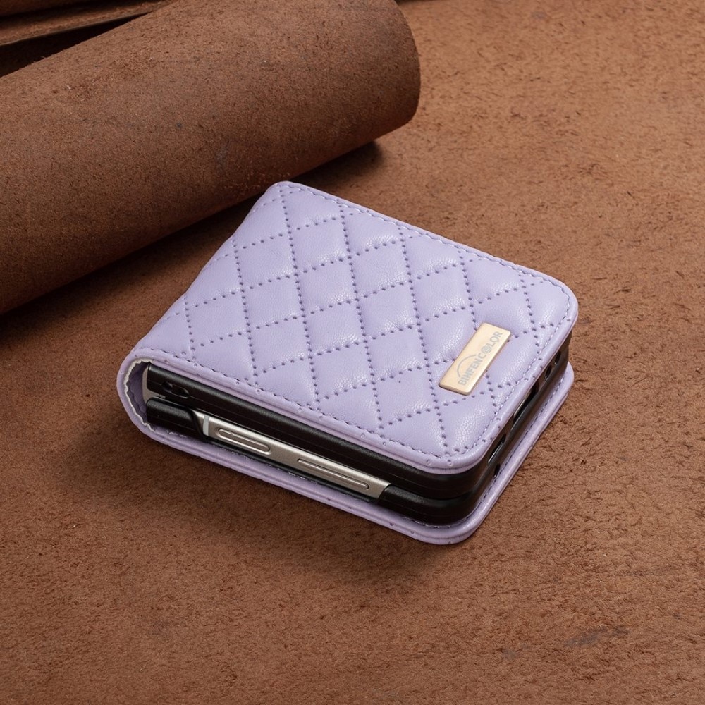 Deksel Samsung Galaxy Z Flip 4 Quilted lilla