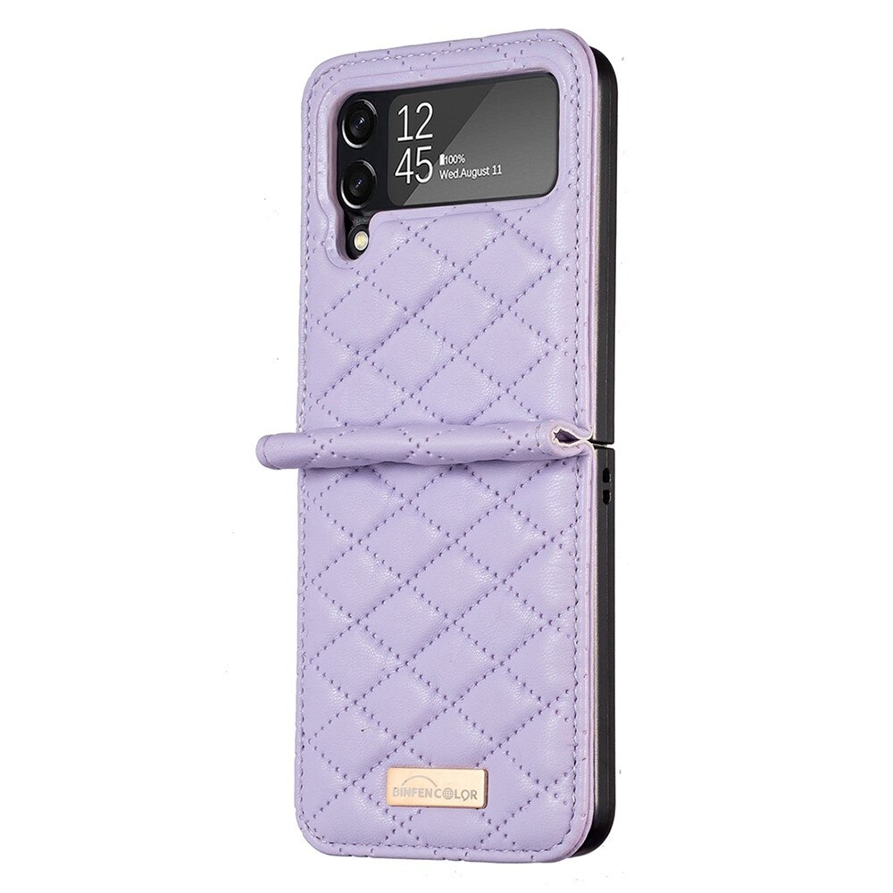 Deksel Samsung Galaxy Z Flip 4 Quilted lilla