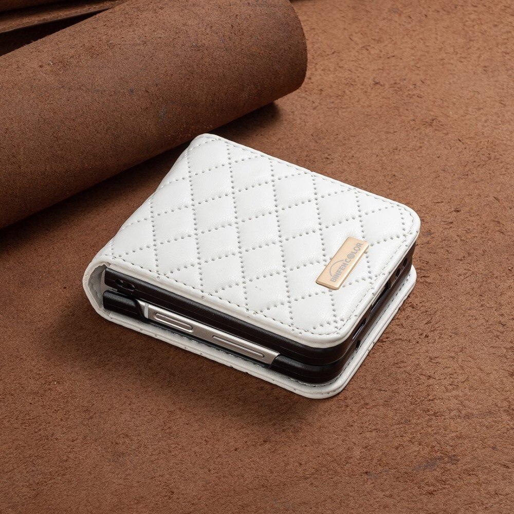 Deksel Samsung Galaxy Z Flip 4 Quilted hvit