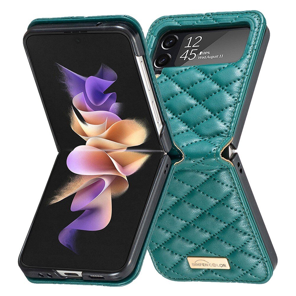 Deksel Samsung Galaxy Z Flip 4 Quilted grønn