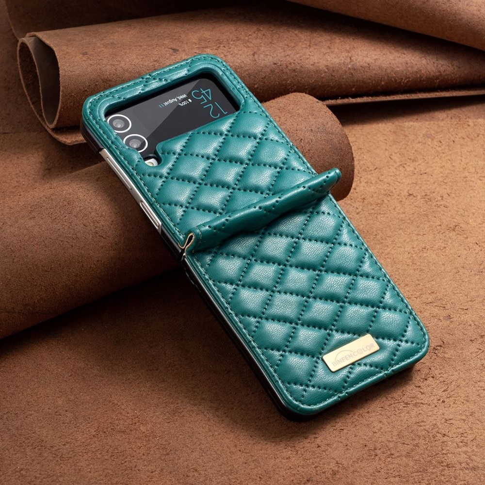 Deksel Samsung Galaxy Z Flip 4 Quilted grønn