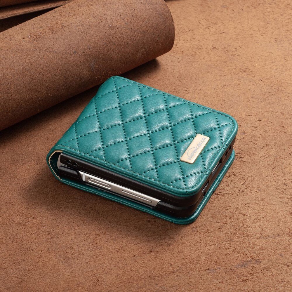 Deksel Samsung Galaxy Z Flip 4 Quilted grønn