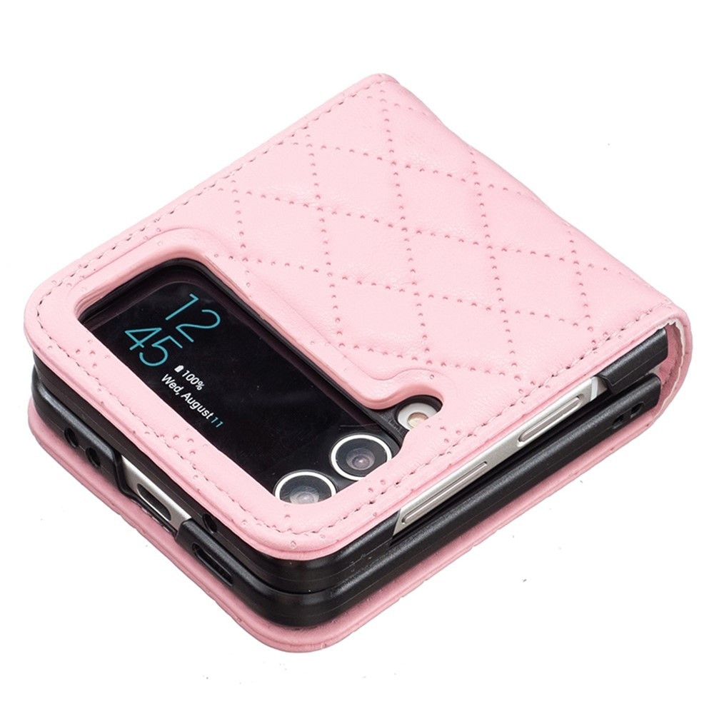 Deksel Samsung Galaxy Z Flip 4 Quilted rosa