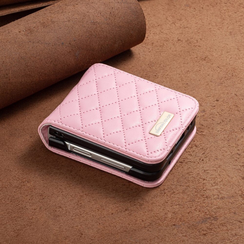 Deksel Samsung Galaxy Z Flip 4 Quilted rosa