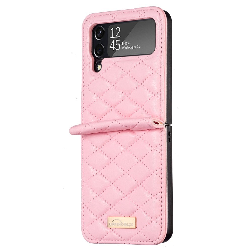 Deksel Samsung Galaxy Z Flip 4 Quilted rosa