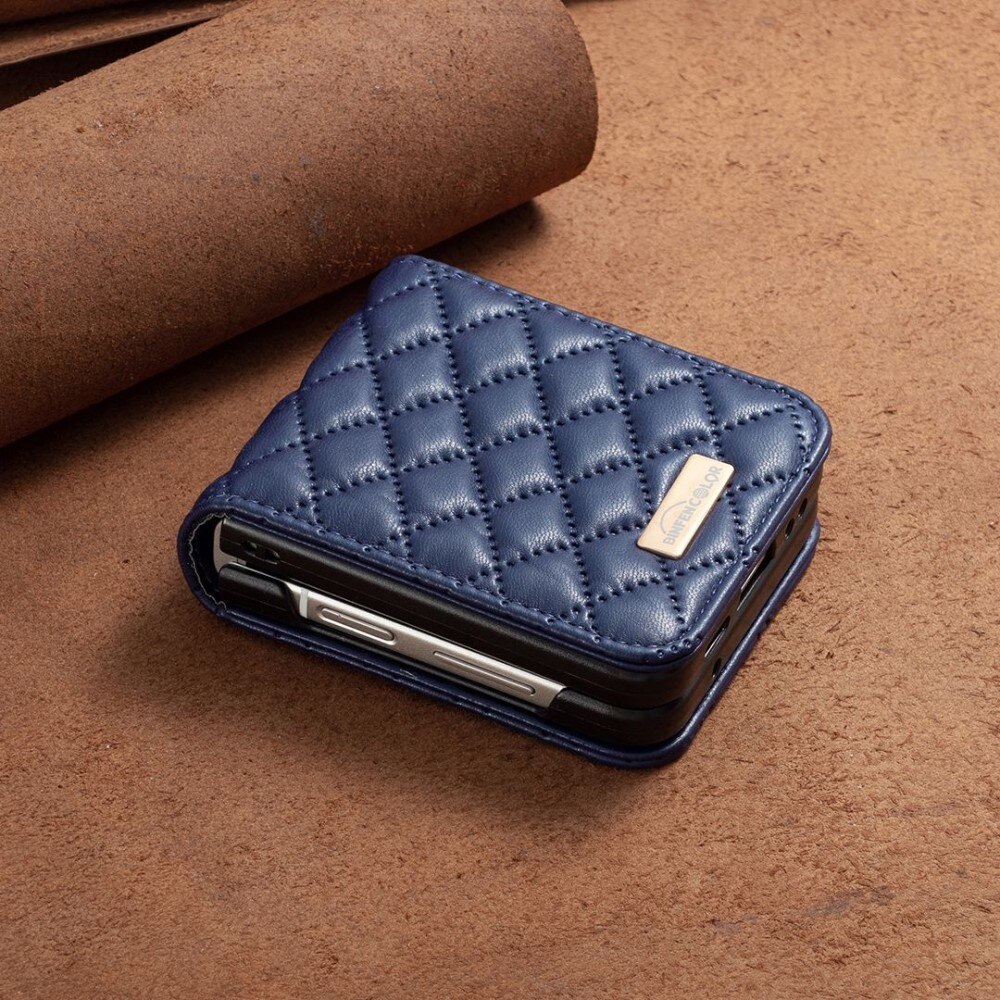 Deksel Samsung Galaxy Z Flip 4 Quilted blå