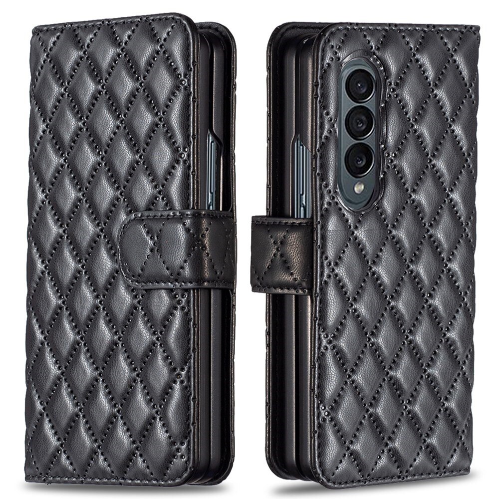 Lommebokdeksel Samsung Galaxy Z Fold 4 Quilted svart