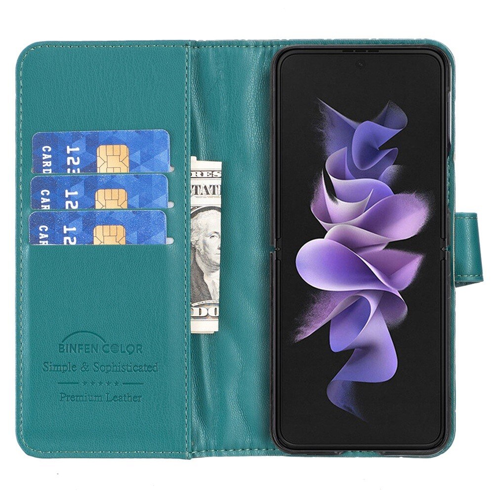 Lommebokdeksel Samsung Galaxy Z Fold 4 Quilted grønn