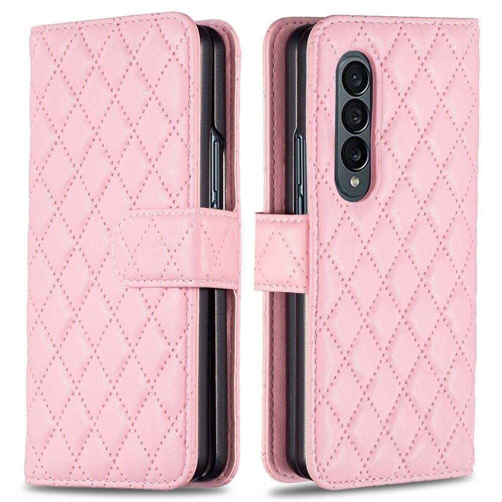 Lommebokdeksel Samsung Galaxy Z Fold 4 Quilted rosa