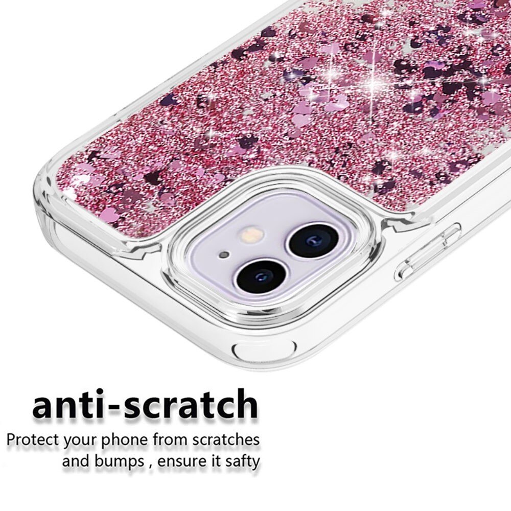 Full Protection Glitter Powder TPU Case iPhone 11 rosa