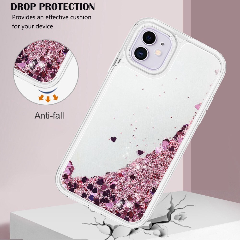 Full Protection Glitter Powder TPU Case iPhone 11 rosa