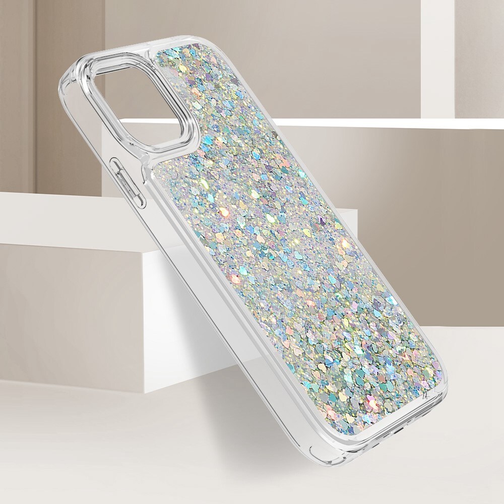 Full Protection Glitter Powder TPU Case iPhone 11 sølv