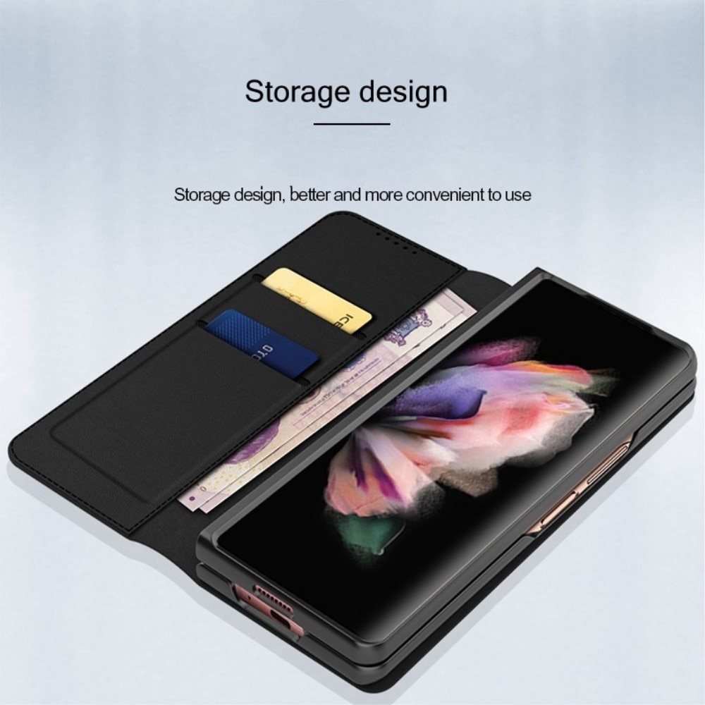 Ekte Lærveske Samsung Galaxy Z Fold 4 Brun