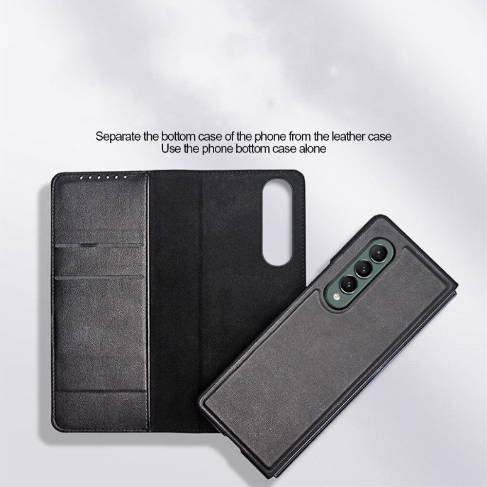Ekte Lærveske Samsung Galaxy Z Fold 4 Brun