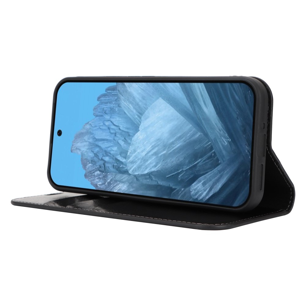 Mobiletui Ekte Lær Google Pixel 9 Pro XL Svart