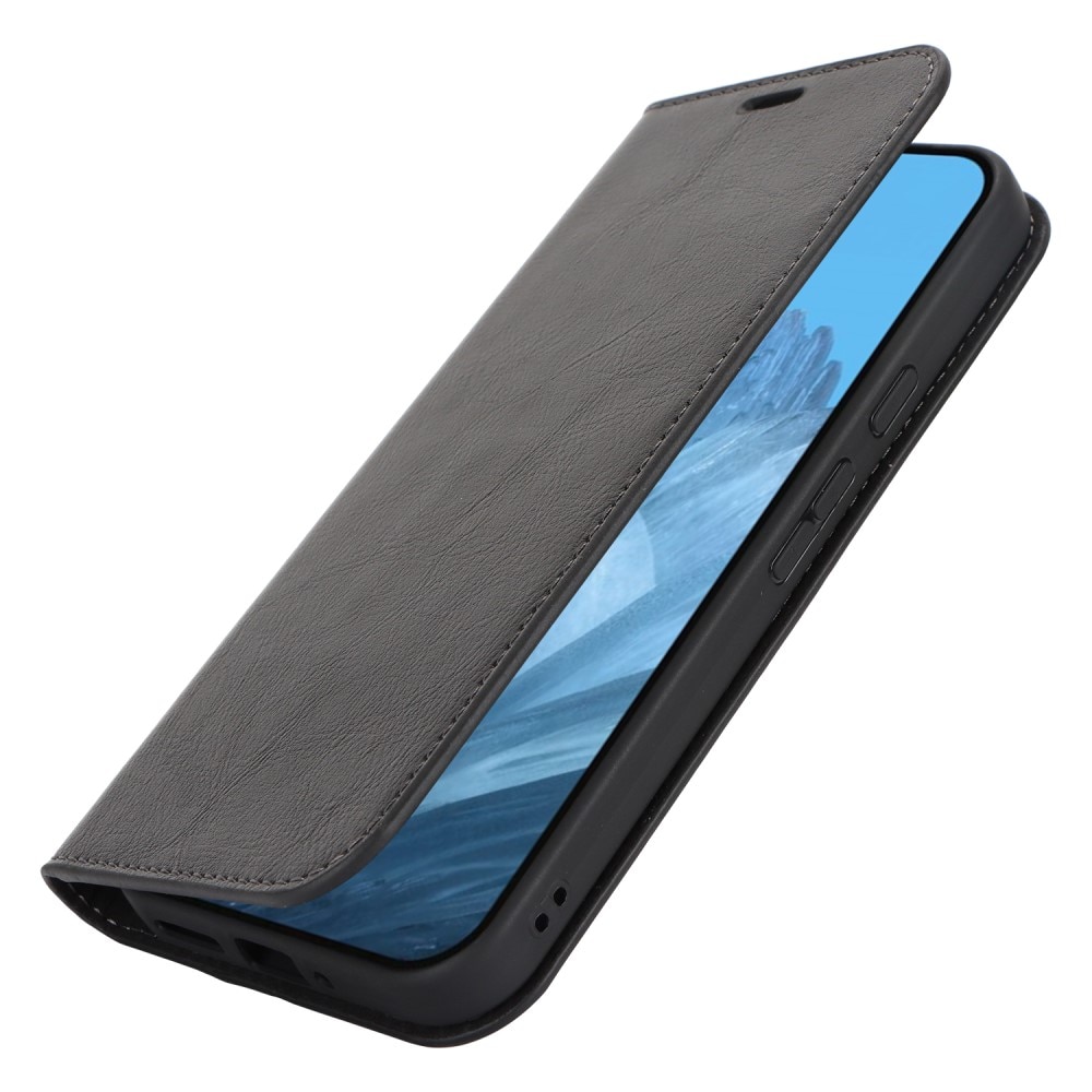 Mobiletui Ekte Lær Google Pixel 9 Pro XL Svart
