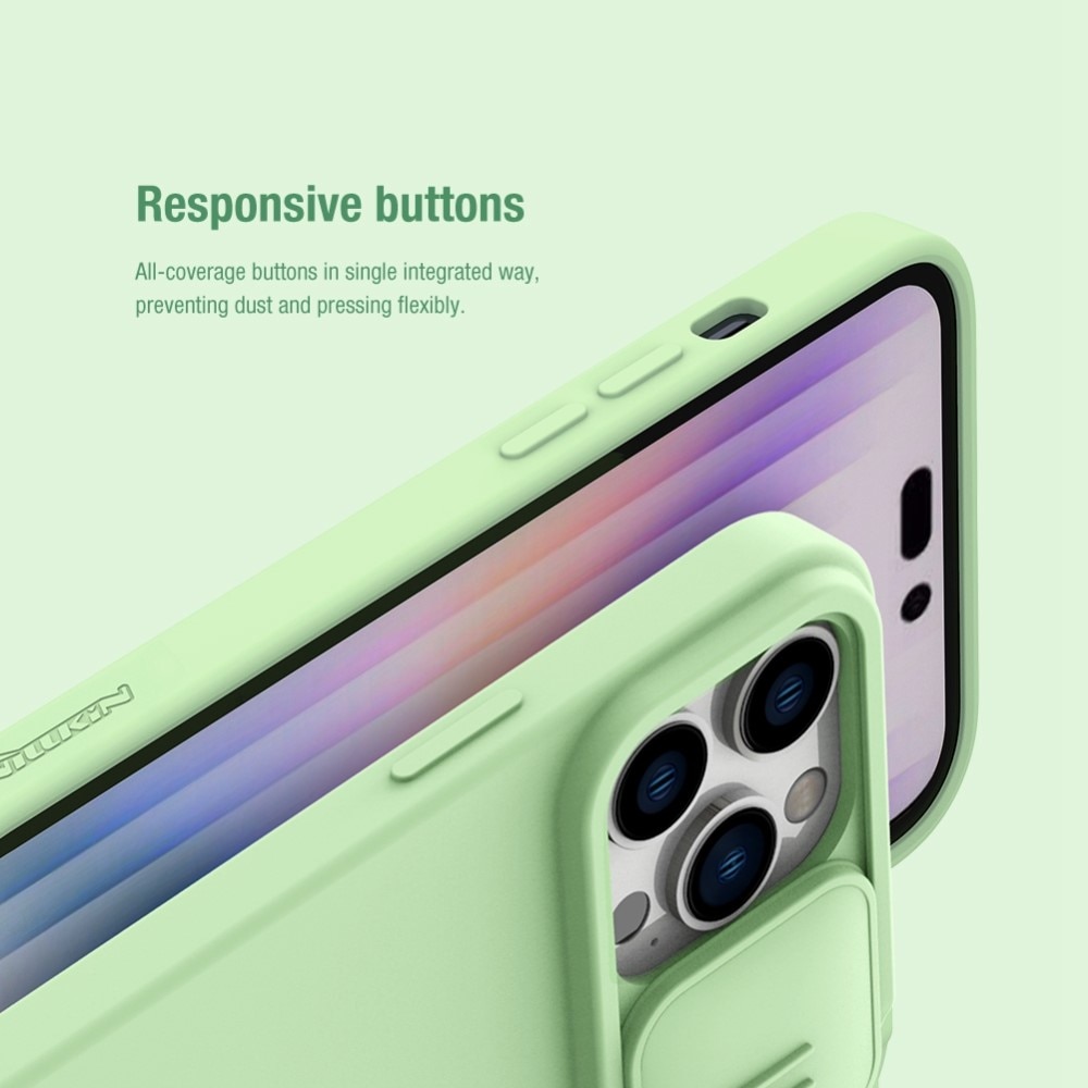 Soft CamShield Deksel iPhone 14 Pro lysegrønn