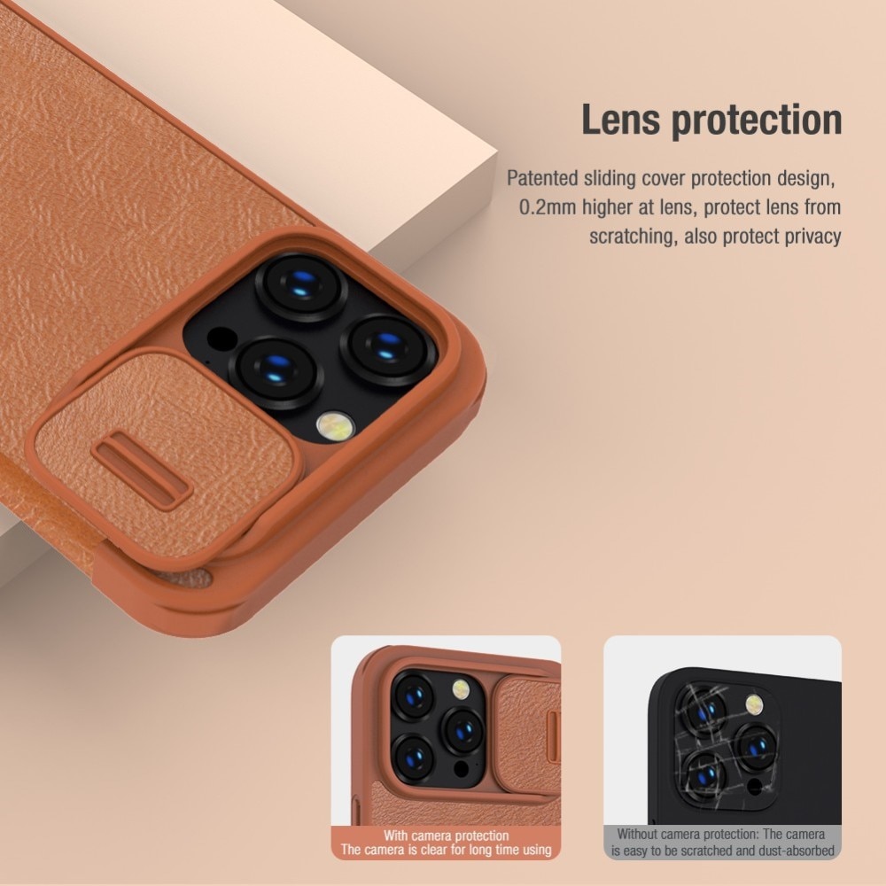 Qin Pro Camshield iPhone 14 Pro Max Brown
