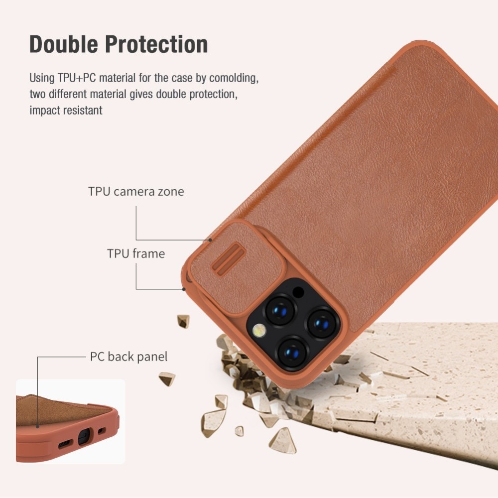 Qin Pro Camshield iPhone 14 Pro Brown