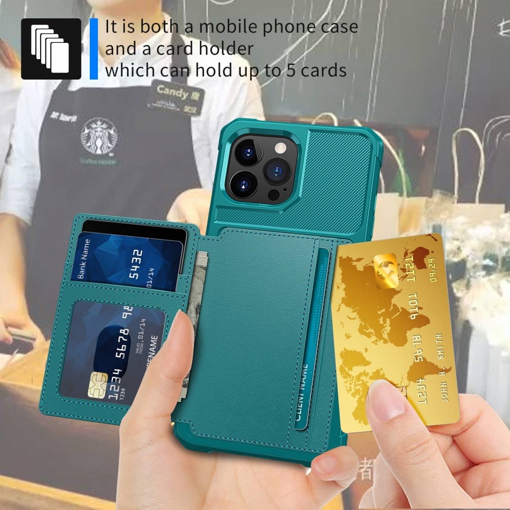 Tough Multi-slot Case iPhone 14 Pro grønn