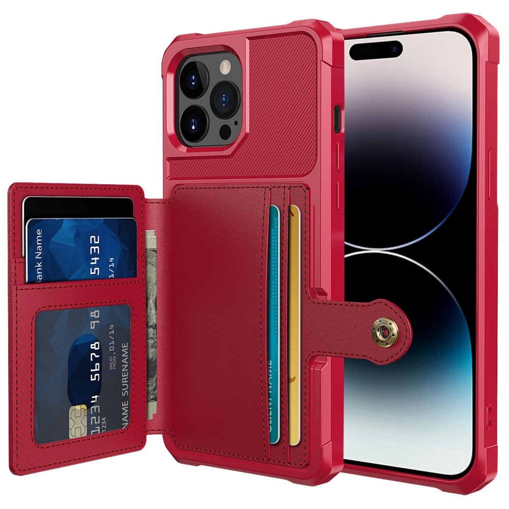 Tough Multi-slot Case iPhone 14 Pro rød
