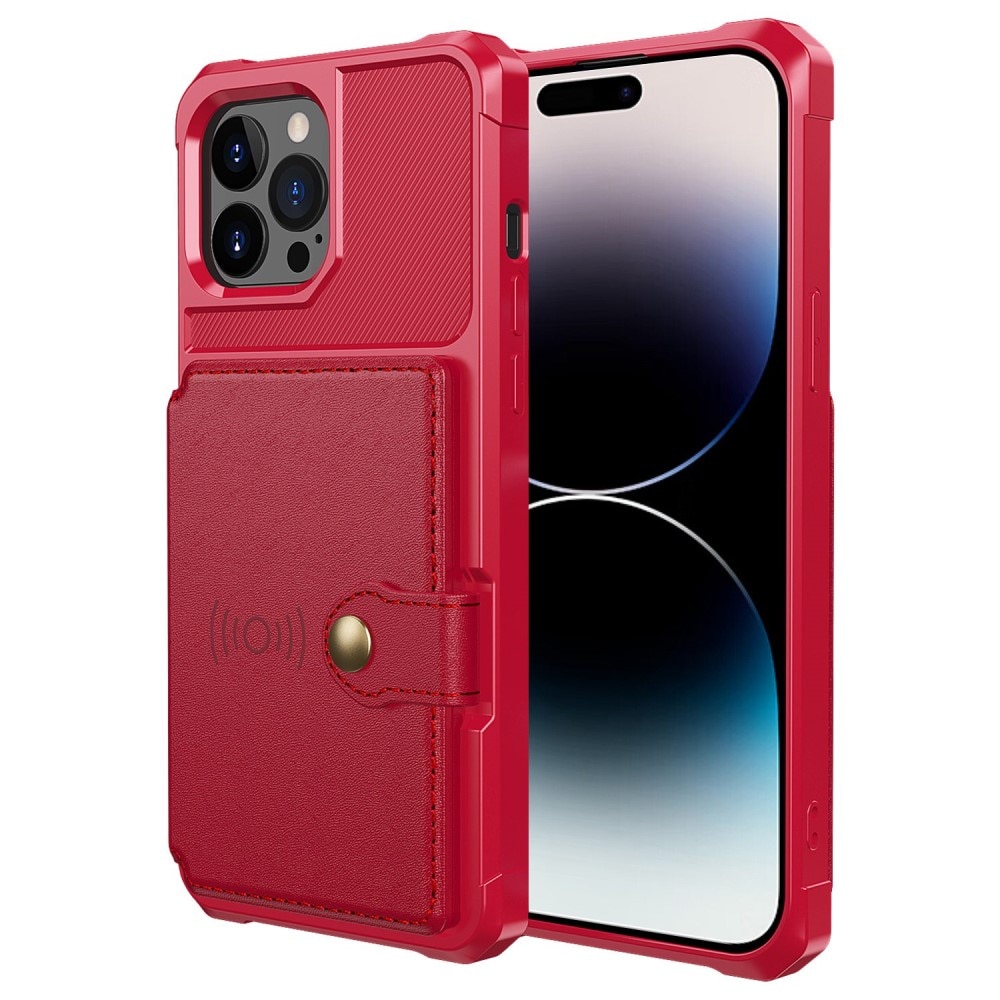 Tough Multi-slot Case iPhone 14 Pro rød