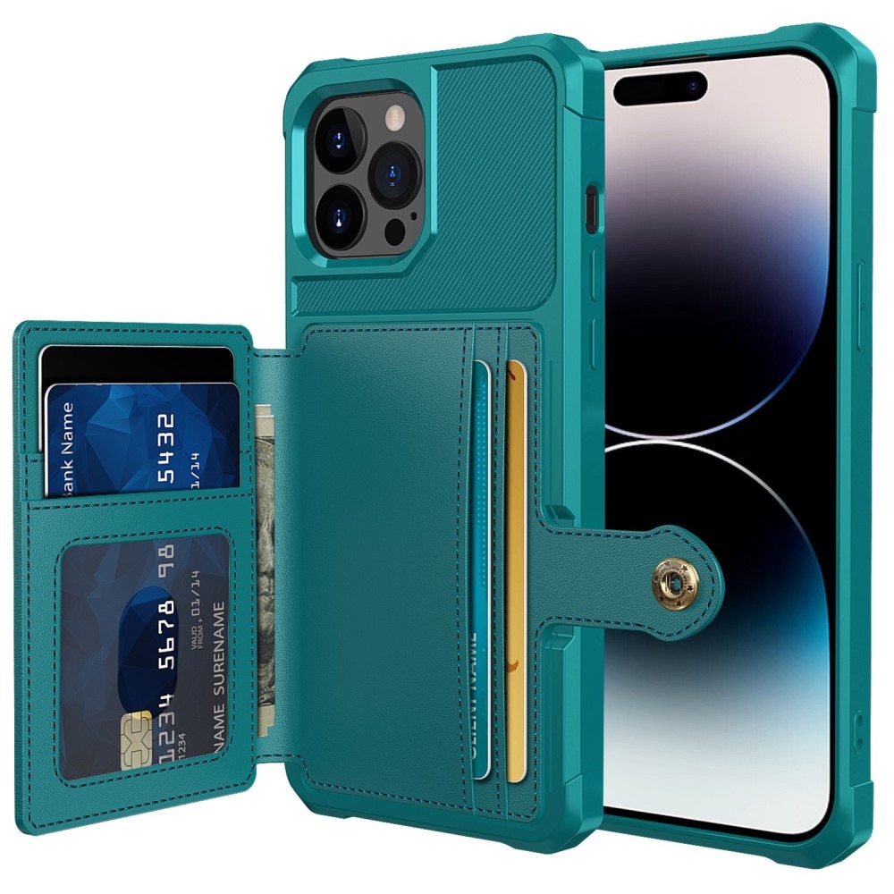 Tough Multi-slot Case iPhone 14 Pro Max grønn