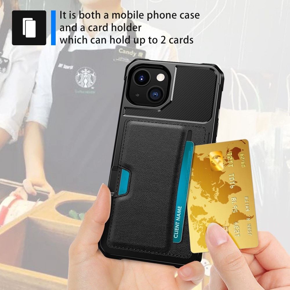 Tough Card Case iPhone 14 Plus svart