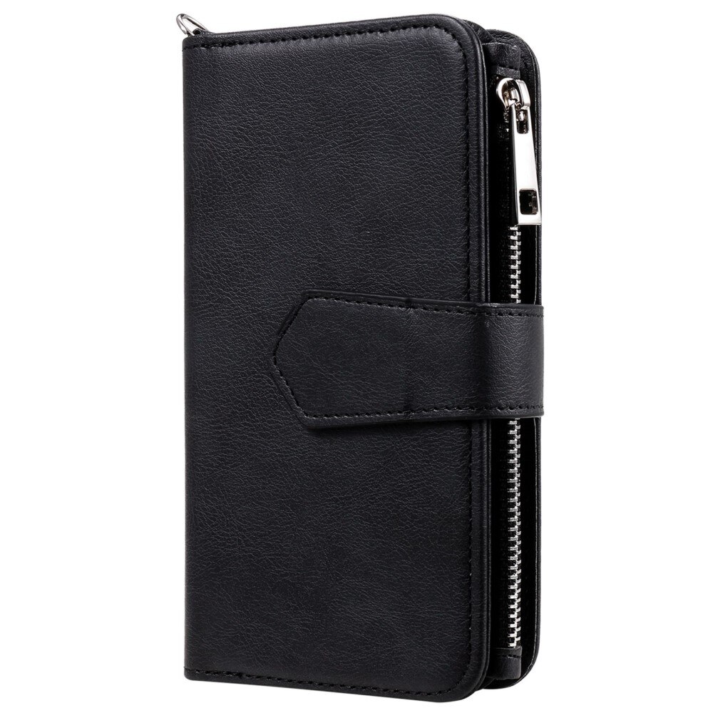 Zipper Magnet Wallet iPhone 14 Pro Max svart