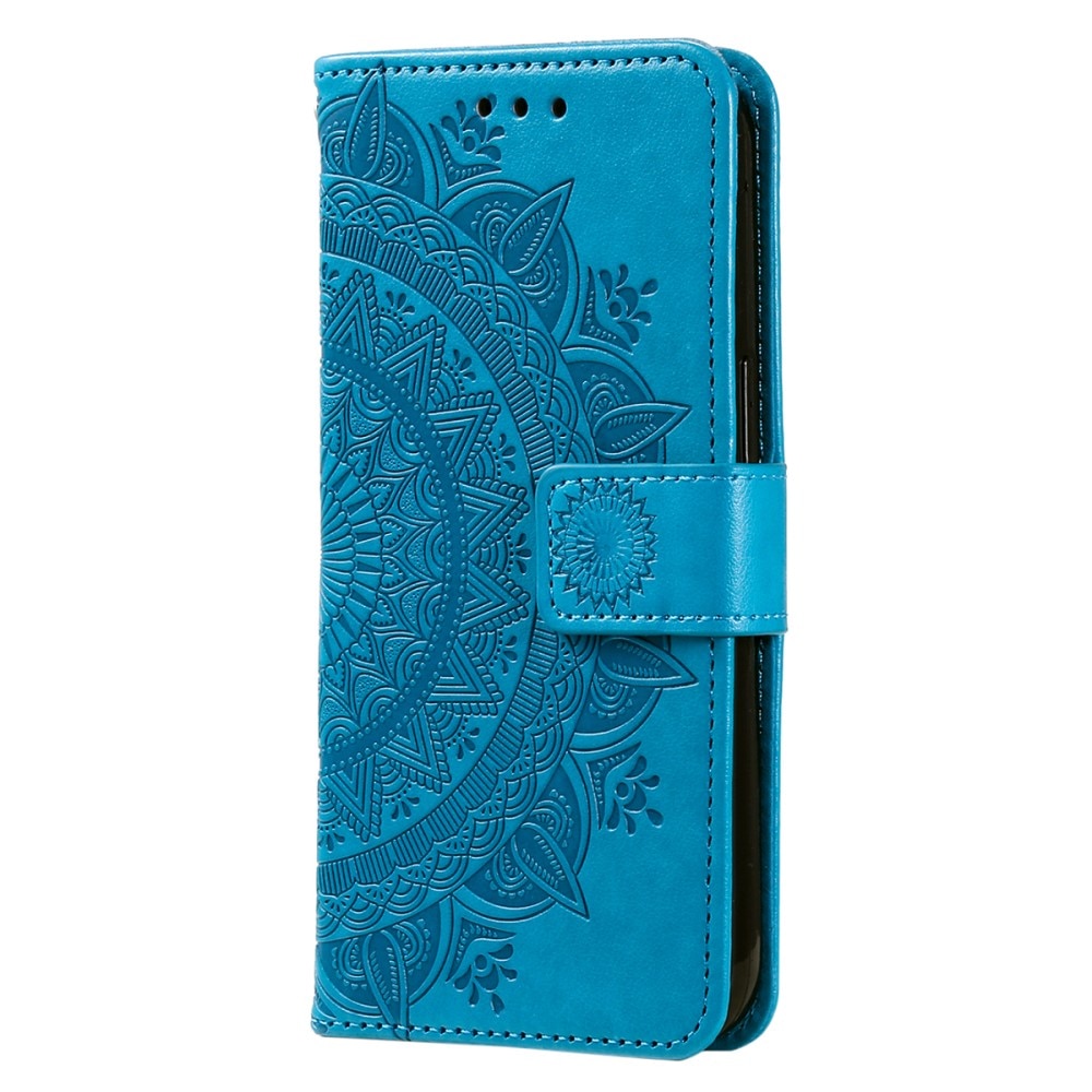 Lærveske Mandala Samsung Galaxy A16 blå