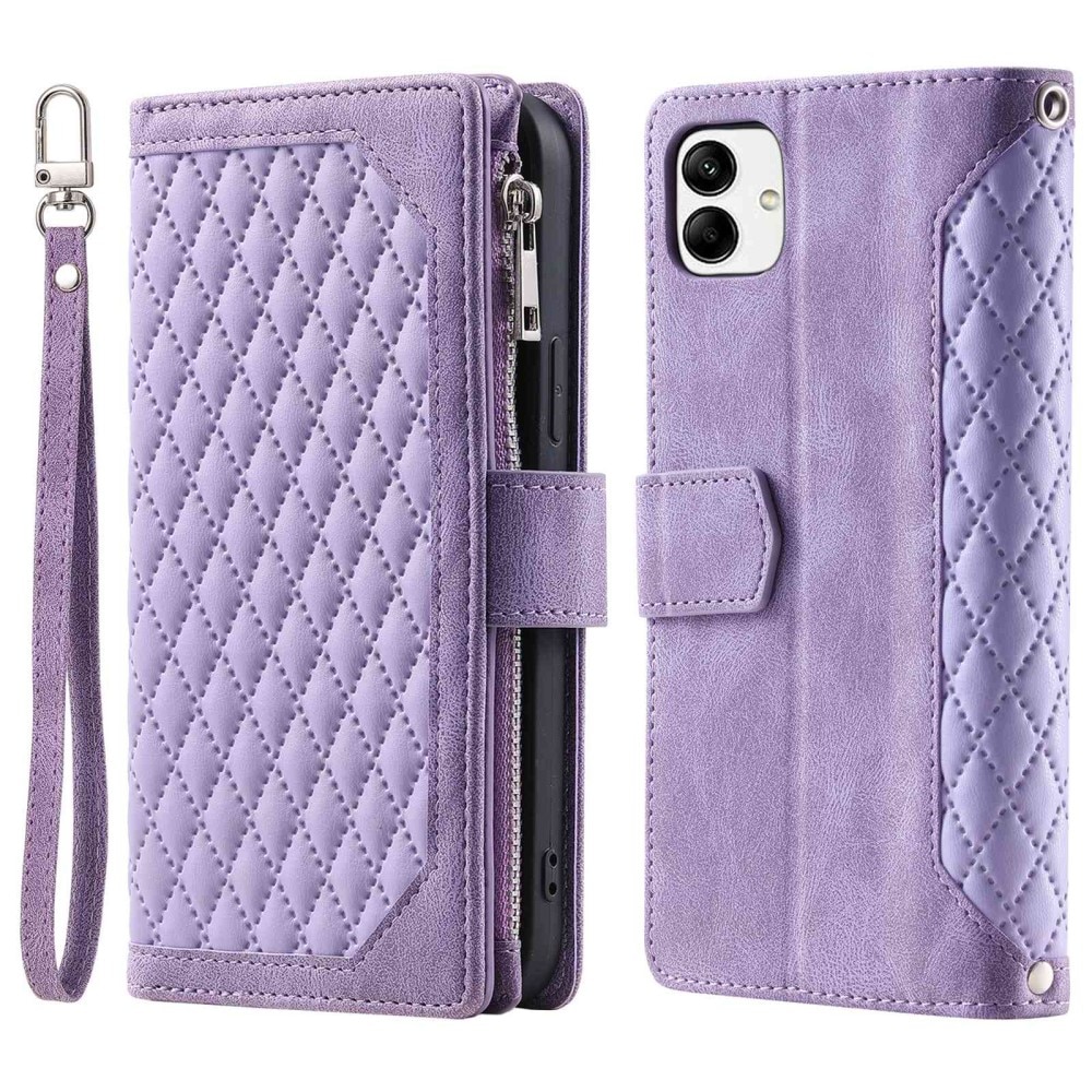 Lommebokveske Samsung Galaxy A04 Quilted Lilla