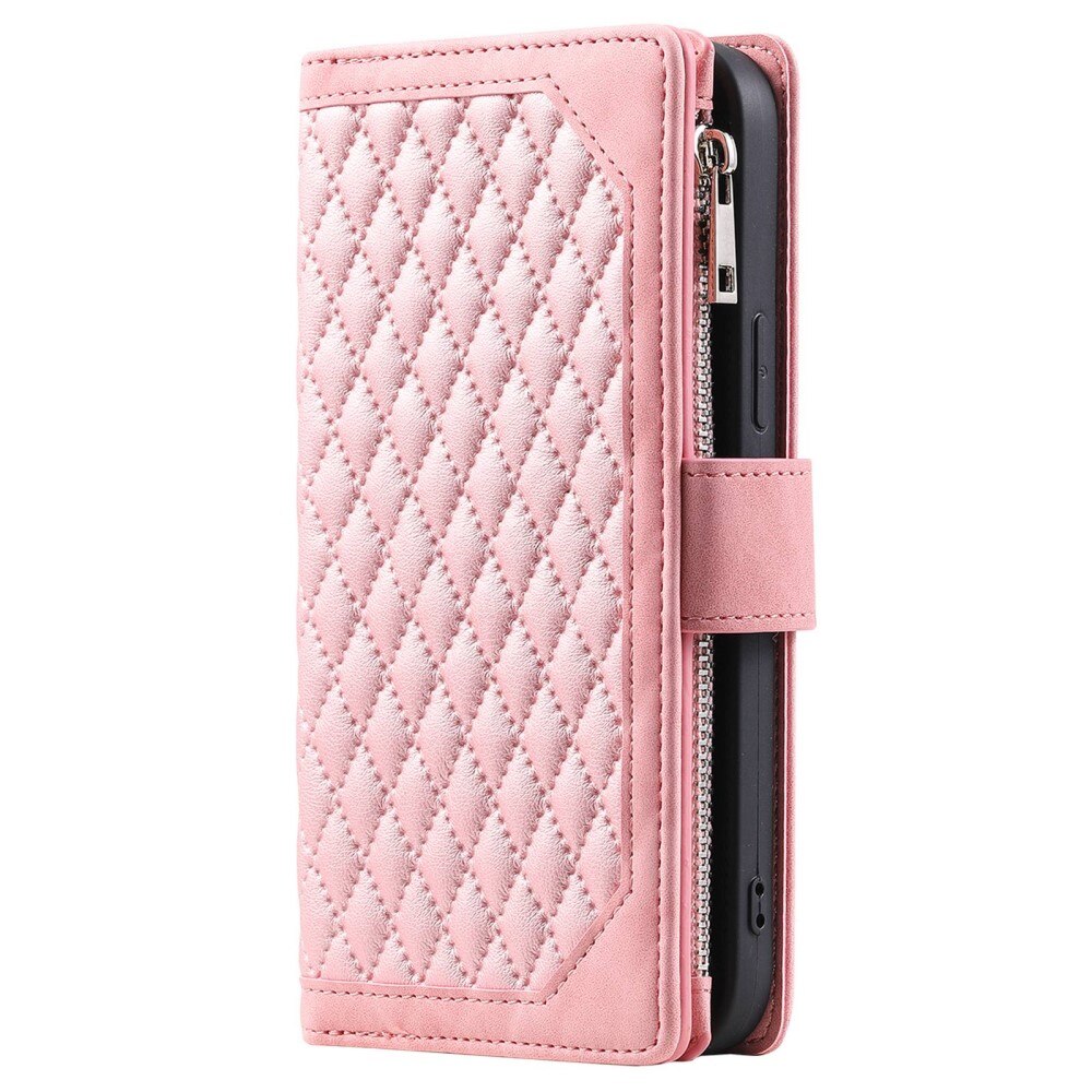 Lommebokveske Samsung Galaxy A04 Quilted Rosa