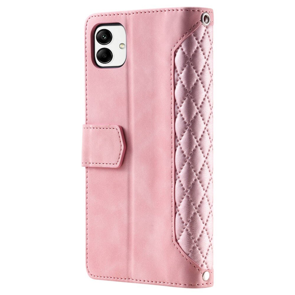 Lommebokveske Samsung Galaxy A04 Quilted Rosa