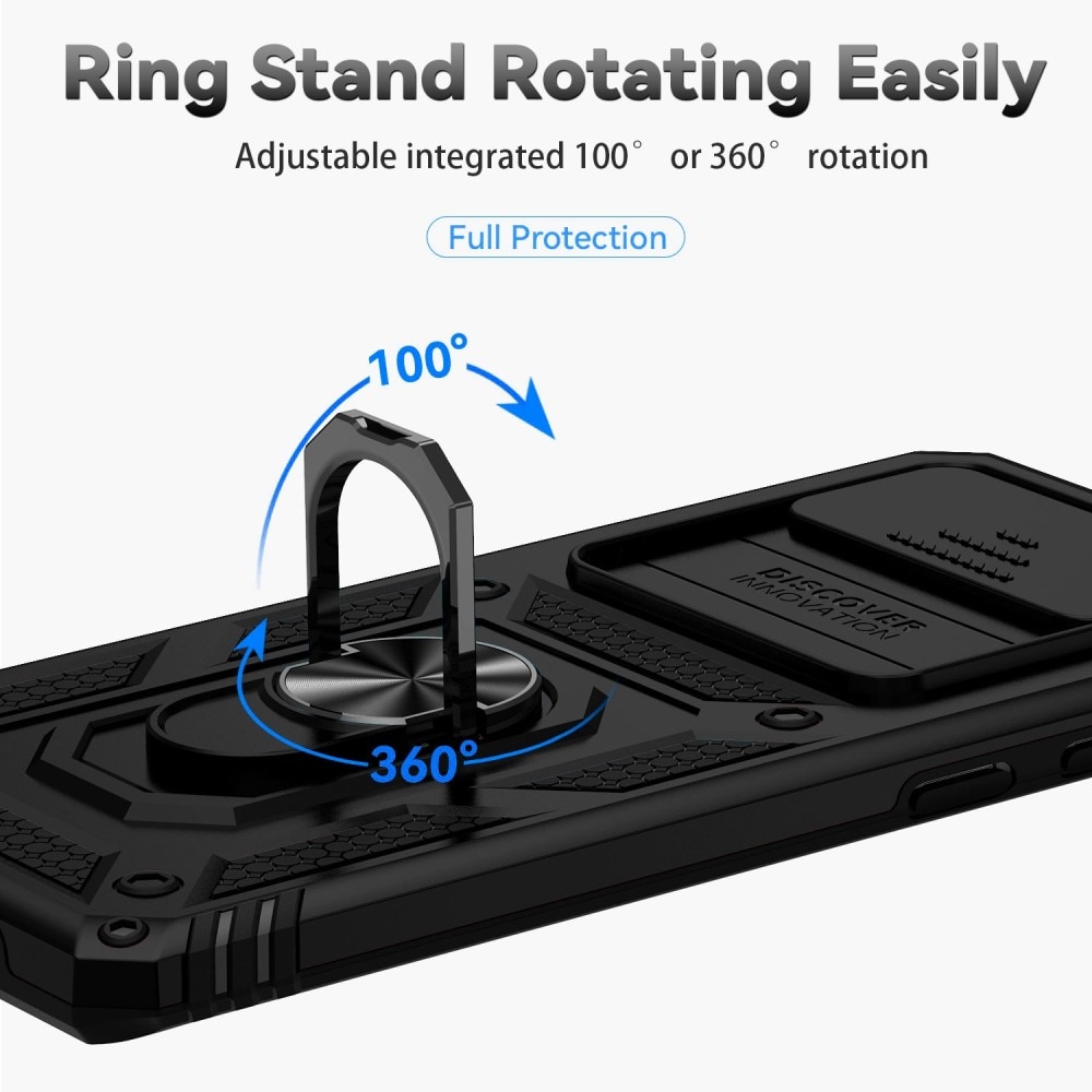 Hybriddeksel Tech Ring+Kamerabeskyttelse Samsung Galaxy S10 Plus svart
