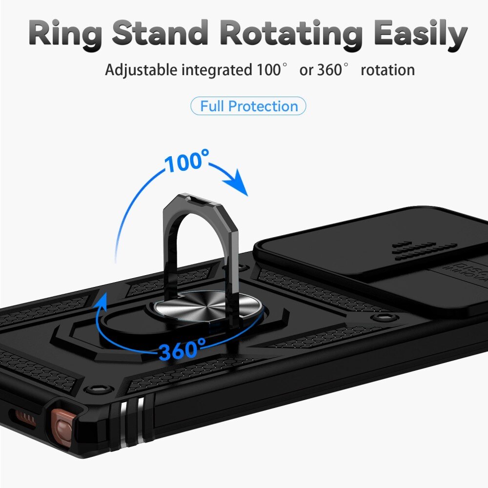 Hybriddeksel Ring + Kamerabeskyttelse Samsung Galaxy Note 20 Ultra Svart
